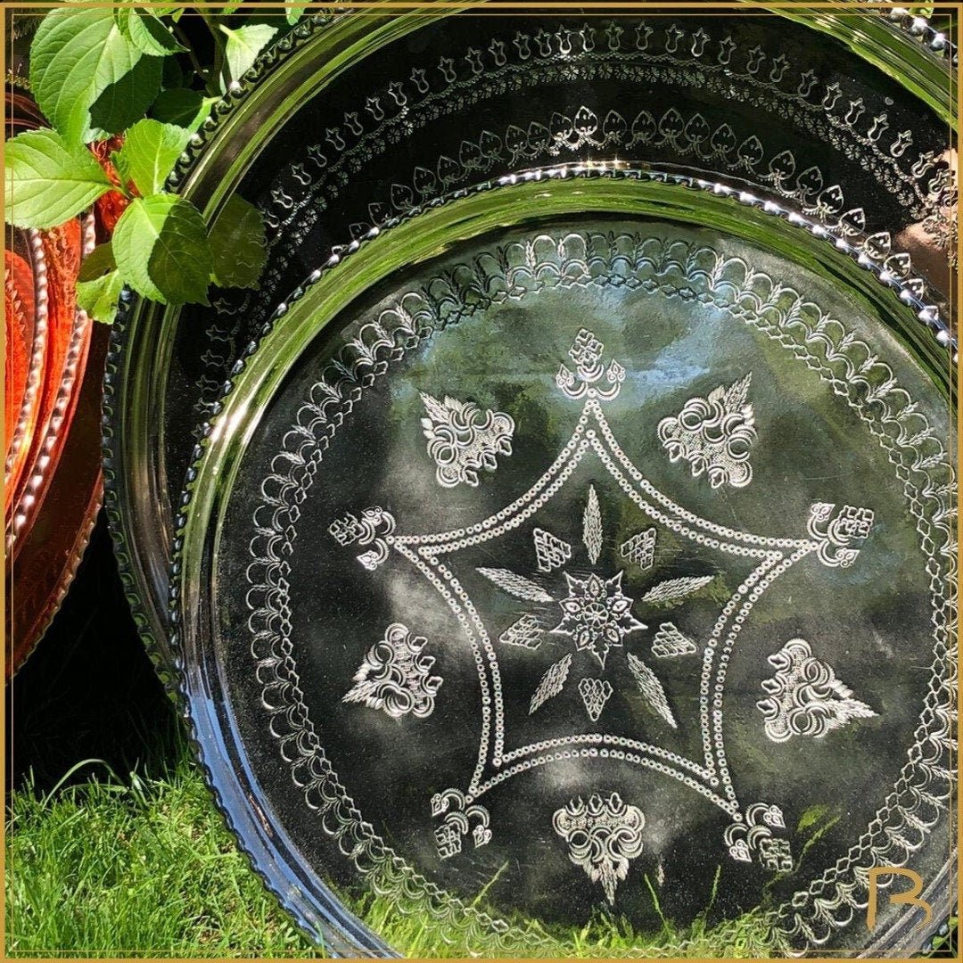 Silver Handmade Round Tray - Babila Home